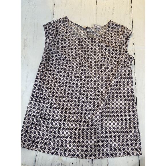 Merona Tops - Corp Core Workwear Blouse‎ Pink and Black Print Sleeveless Blouse XS